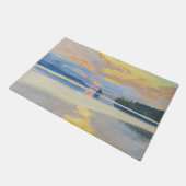 Akseli Gallen-Kallela - Sunset over Lake Ruovesi ドアマット (アングル)