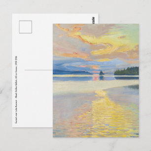 Akseli Gallen-Kallela - Sunset over Lake Ruovesi ポストカード