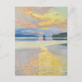 Akseli Gallen-Kallela - Sunset over Lake Ruovesi ポストカード (正面)