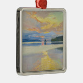 Akseli Gallen-Kallela - Sunset over Lake Ruovesi メタルオーナメント (右)