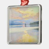 Akseli Gallen-Kallela - Sunset over Lake Ruovesi メタルオーナメント (左)