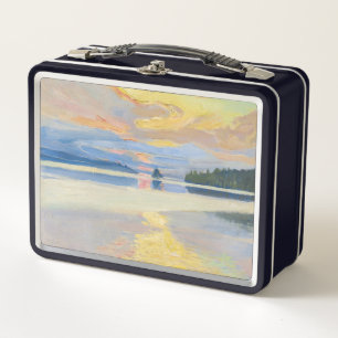 Akseli Gallen-Kallela - Sunset over Lake Ruovesi メタルランチボックス