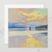 Akseli Gallen-Kallela - Sunset over Lake Ruovesi 招待状 (正面/裏面)