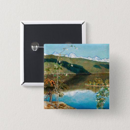 Akseli Gallen-Kallela - Thunderclouds on Horizon 缶バッジ (正面&裏面)