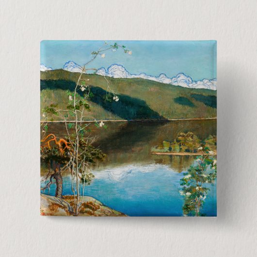 Akseli Gallen-Kallela - Thunderclouds on Horizon 缶バッジ (正面)