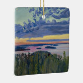 Akseli Gallen-Kallela - View over a Lake at Sunset セラミックオーナメント (右)