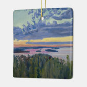 Akseli Gallen-Kallela - View over a Lake at Sunset セラミックオーナメント (左)