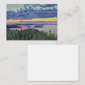 Akseli Gallen-Kallela - View over a Lake at Sunset ノートカード (正面/裏面)
