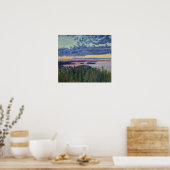 Akseli Gallen-Kallela - View over a Lake at Sunset ポスター (キッチン)