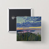Akseli Gallen-Kallela - View over a Lake at Sunset 缶バッジ (正面&裏面)