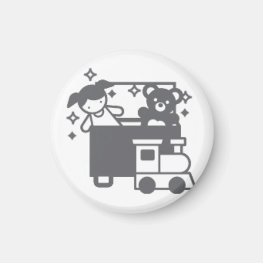 Aktivitäten Button Hausarbeit Spielzeug aufräumen マグネット (正面)