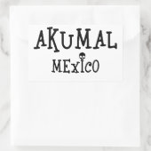 Akumalメキシコデザイン – 長方形シール (バッグ)