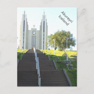 Akureyrarkirkja、Akureyri、アイスランド ポストカード