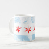 AlのCaponeシカゴの旗 コーヒーマグカップ (正面左)