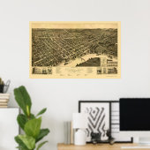 ALパノラマ地図 – 1887 ポスター (ホームオフィス)