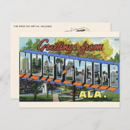 ALポストカードHuntsvilleからの挨拶 ポストカード