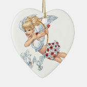 Alリオによるラブアローとのかわいいキューピッドの天使 セラミックオーナメント (右)