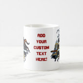 Alリオによる剣そしてホックを持つスカルの海賊 コーヒーマグカップ (中央)