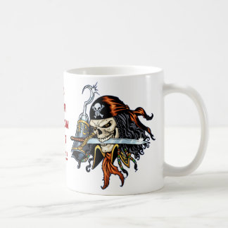 Alリオによる剣そしてホックを持つスカルの海賊 コーヒーマグカップ