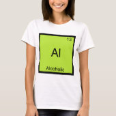 Al – アルコール化学元素の記号おもしろい tシャツ (正面)