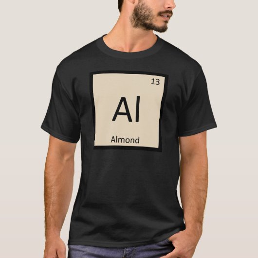 Al - アーモンド ナット 化学元素記号 tシャツ (正面)