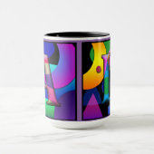 "AL"モノグラムのコーヒーマグ15オンス マグカップ (中央)