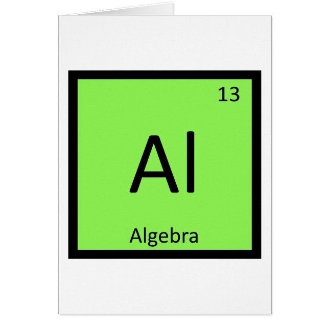 Al - 代数 数学 化学 周期表 シンボル (正面)