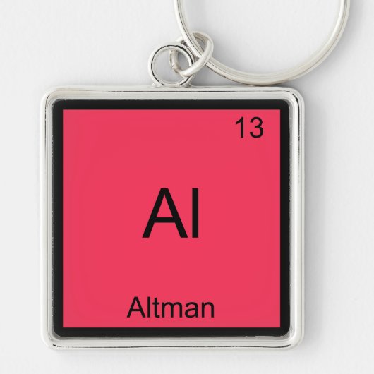 Al - Altman おもしろ化学元素記号 Tシャツ キーホルダー (正面)