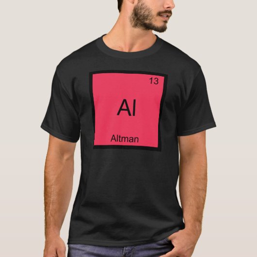 Al - Altman 面白い化学元素記号 Tシャツ (正面)