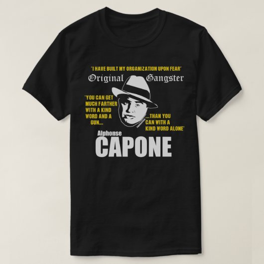 Al Capone Era Original Gangster 1930s Outlaw Crime Tシャツ (デザイン正面)