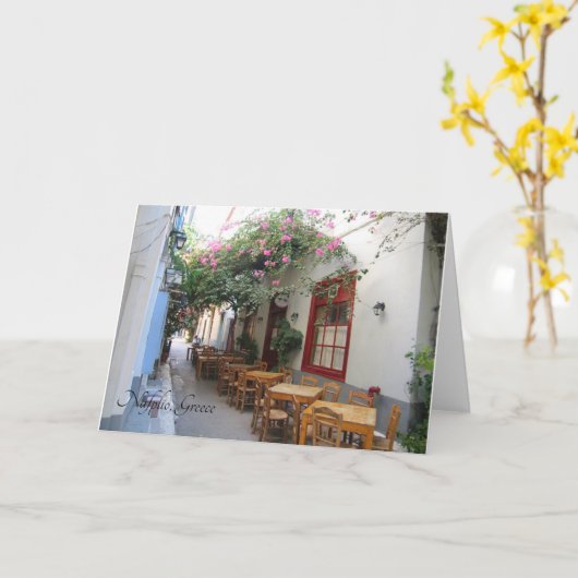 Al Fresco, Nafplio, Greece – カード (黄色い花)