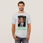 Al Goreの京都議定書のTシャツを支えて下さい Tシャツ (正面フル)