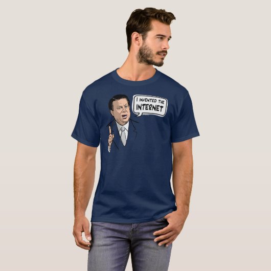 Al Gore、私はインターネットを発明しました Tシャツ (正面フル)