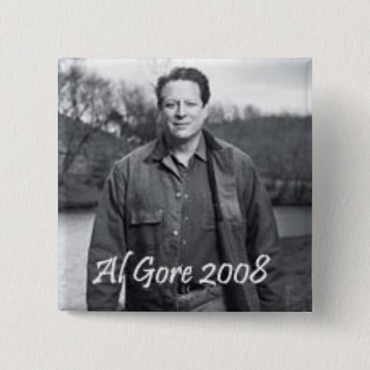 Al Gore 2008ボタン 缶バッジ (正面)