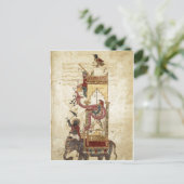 Al-Jazari: The Elephant Clock （機械式時計， w） ポストカード (スタンド正面)