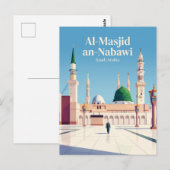 Al-Masjid an-Nabawi (Prophet's Mosque) ポストカード (正面/裏面)
