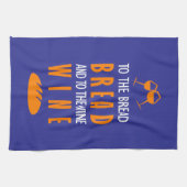 Al pan, pan, y al vino, vino キッチンタオル (横)