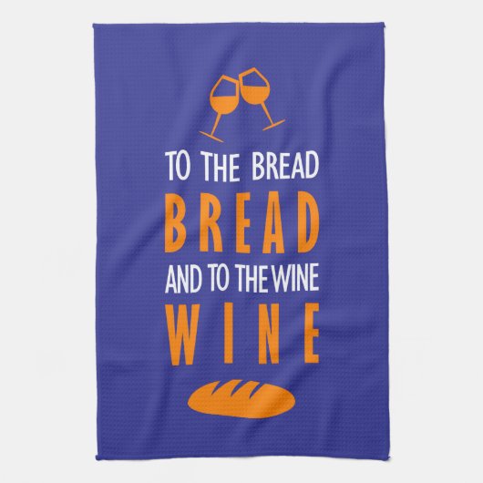Al pan, pan, y al vino, vino キッチンタオル (縦)