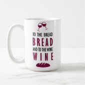 Al pan, pan, y al vino, vino コーヒーマグカップ (左)