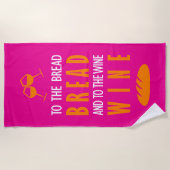 Al pan, pan, y al vino, vino ビーチタオル (正面)