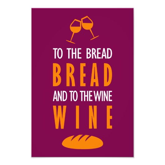 Al pan, pan, y al vino, vino フォトプリント            (正面)