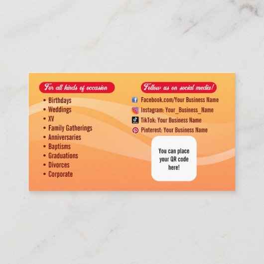 Al pastor Tacos名刺 名刺 (裏面)