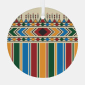 Al-Qatt Al-Asiri幾何学的パタインスパイアーン。 ガラスオーナメント (裏面)