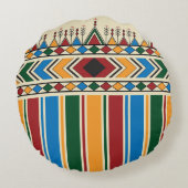 Al-Qatt Al-Asiri幾何学的パタインスパイアーン。 ラウンドクッション (裏面)