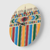 Al-Qatt Al-Asiri幾何学的パタインスパイアーン。 ラージ壁時計 (傾斜)