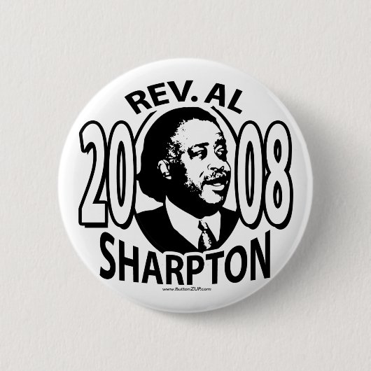 Al Sharpton 2008 Rev.ボタン 缶バッジ (正面)