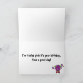 AL-Tickleモンおもしろいスター誕生日カード カード (内部)