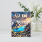 Ala-Kul Lake Kyrgyzstan ポストカード (スタンド正面)