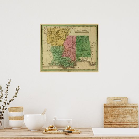 Ala, Miss, La, Ark ポスター (キッチン)