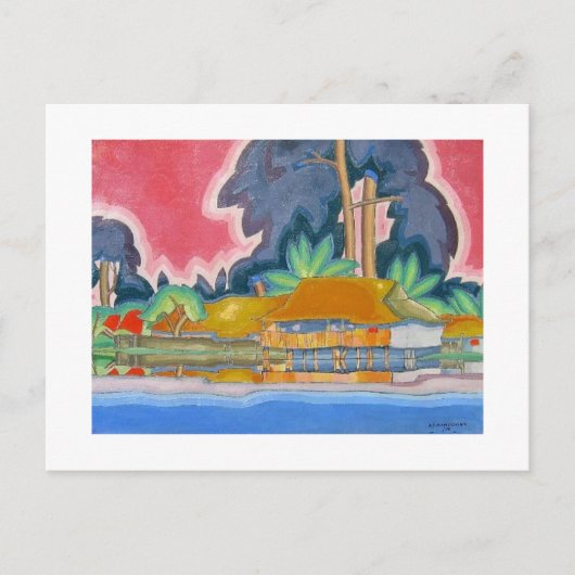 Ala Wai, Honolulu by Arman Manookian c.1920年代 ポストカード (正面)